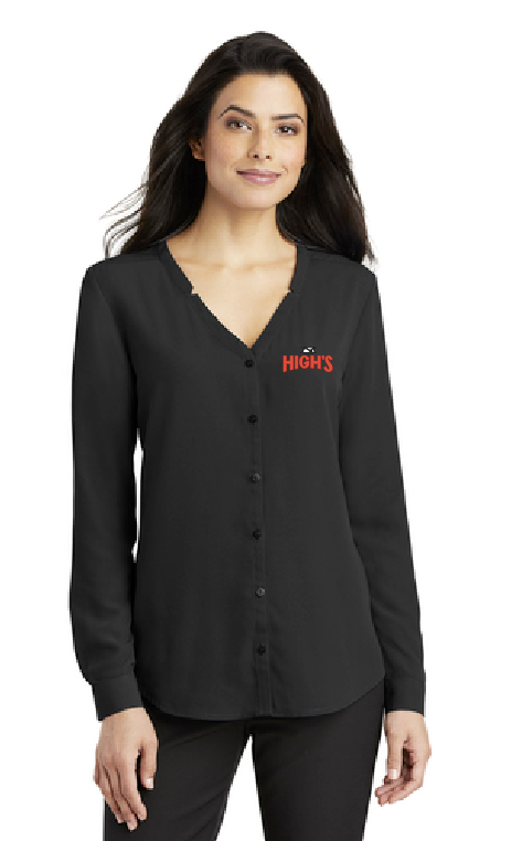 Port Authority ® Ladies Long Sleeve Button-Front Blouse Corp